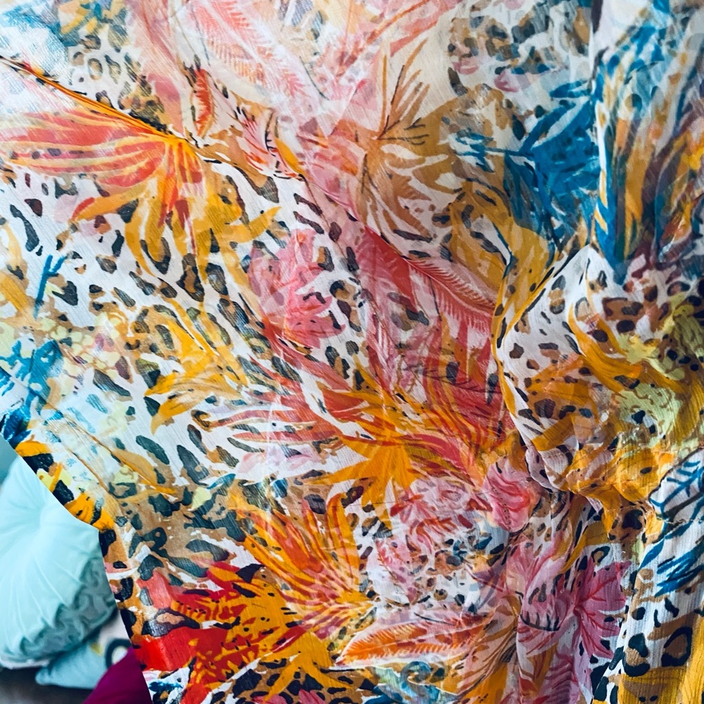 Leopard Tropical beach cover up - Picture 3 of 5